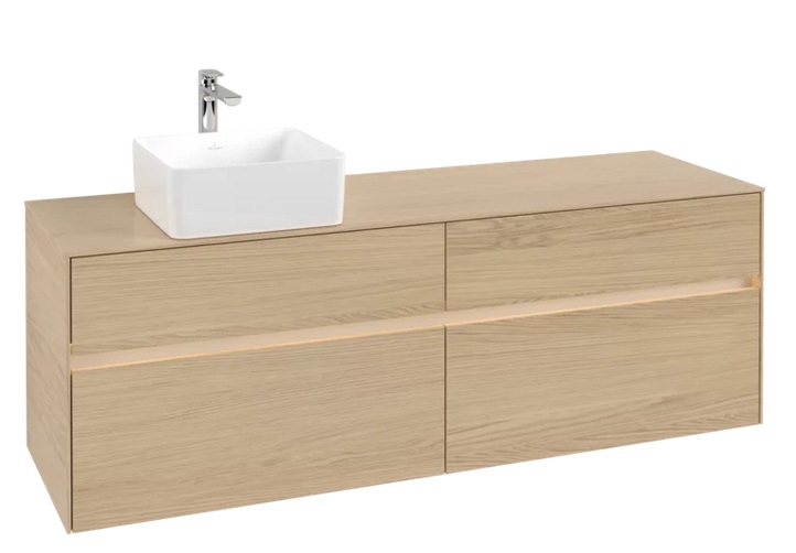 Тумба під раковину Villeroy & Boch Collaro 160х50 см із підсвічуванням ДСП північний дуб C050B0VJ