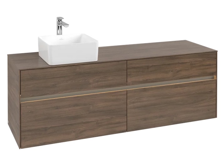 Тумба под раковину Villeroy & Boch Collaro 160х50 см с подсветкой ДСП дуб аризона C050B0VH