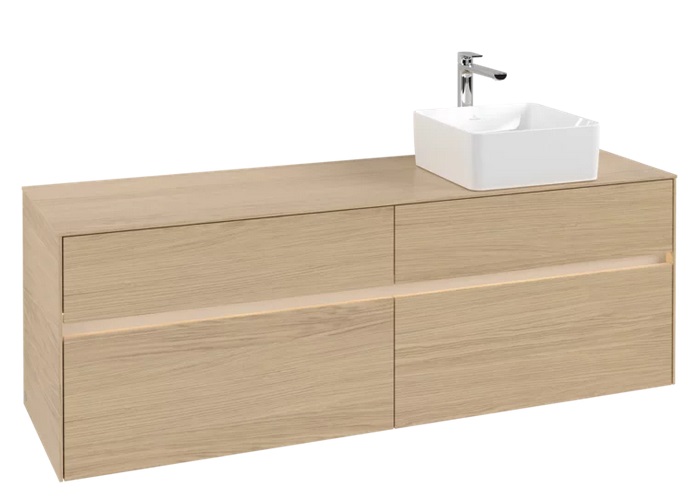 Тумба під раковину Villeroy & Boch Collaro 160х50 см із підсвічуванням ДСП північний дуб C051B0VJ