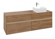 Тумба под раковину Villeroy & Boch Collaro 160х50 см с подсветкой ДСП дуб канзас C051B0RH