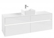 Тумба під раковину Villeroy & Boch Collaro 160х50 см із підсвічуванням МДФ глянсовий білий C049B0DH