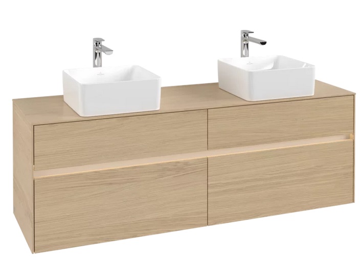 Тумба під раковину Villeroy & Boch Collaro 160х50 см із підсвічуванням ДСП північний дуб C052B0VJ