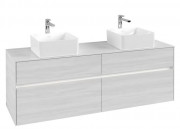 Тумба під раковину Villeroy & Boch Collaro 160х50 см із підсвічуванням ДСП біле дерево C052B0E8