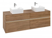 Тумба под раковину Villeroy & Boch Collaro 160х50 см с подсветкой ДСП дуб канзас C052B0RH