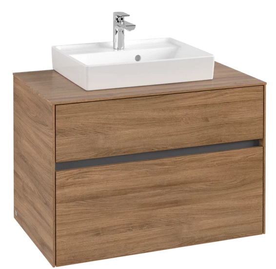 Тумба под раковину Villeroy & Boch Collaro 80х50 см ДСП дуб канзас C06900RH