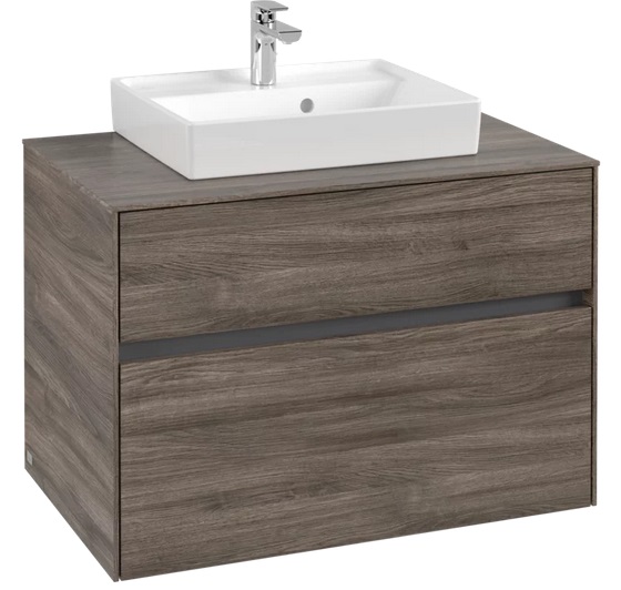 Тумба под раковину Villeroy & Boch Collaro 80х50 см ДСП каменный дуб C06900RK