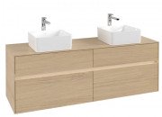 Тумба під раковину Villeroy & Boch Collaro 160х50 см із підсвічуванням ДСП північний дуб C052B0VJ