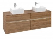 Тумба под раковину Villeroy & Boch Collaro 160х50 см с подсветкой ДСП дуб канзас C052B0RH