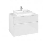 Тумба под раковину Villeroy & Boch Collaro 80х50 см ДСП белый матовый C06900MS