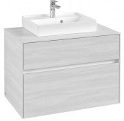 Тумба під раковину Villeroy&Boch Collaro 80х50 см ДСП біле дерево C06900E8