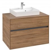 Тумба під раковину Villeroy & Boch Collaro 80х50 см ДСП дуб канзас C06900RH