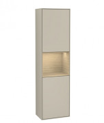 Пенал Villeroy & Boch Finion 41,8x151,6х27 см петлі зліва з підсвічуванням МДФ пісок матовий лак/шпон дуба F460PCHH