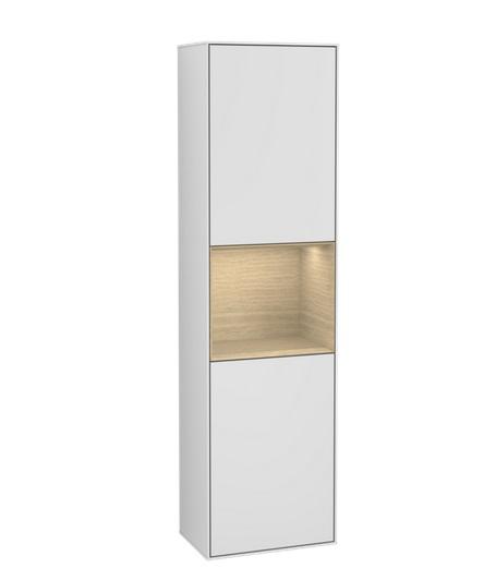 Пенал Villeroy & Boch Finion 41,8x151,6х27 см петли слева с подсветкой МДФ белый матовый лак/шпон дуба F460PCMT