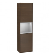 Пенал Villeroy & Boch Finion 41,8x151,6х27 см петлі зліва з підсвічуванням ДСП шпон волоського горіха/світло-сірий матовий лак G460GJGN