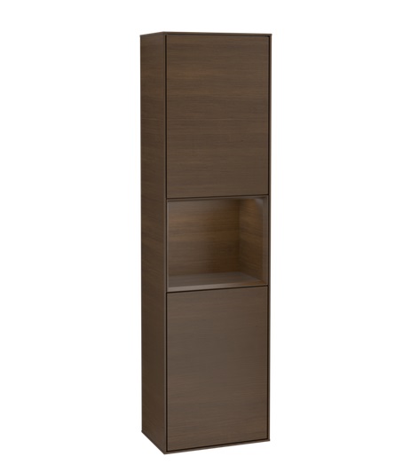 Пенал Villeroy & Boch Finion 41,8x151,6х27 см петлі зліва з підсвічуванням ДСП шпон волоського горіха G460GNGN