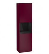 Пенал Villeroy & Boch Finion 41,8x151,6х27 см петлі зліва з підсвічуванням МДФ півонія матовий лак/глянцевий чорний лак F460PHHB