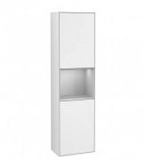 Пенал Villeroy & Boch Finion 41,8x151,6х27 см петлі зліва з підсвічуванням МДФ білий глянцевий лак/світло-сірий матовий лак G460GJGF