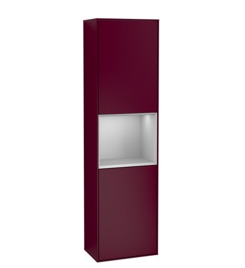 Пенал Villeroy & Boch Finion 41,8x151,6х27 см петли слева с подсветкой МДФ пион матовый лак/светло-серый матовый лак G460GJHB