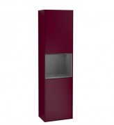 Пенал Villeroy & Boch Finion 41,8x151,6х27 см петлі зліва з підсвічуванням МДФ півонія матовий лак/антрацит матовий лак G460GKHB