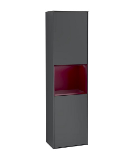 Пенал Villeroy & Boch Finion 41,8x151,6х27 см петли слева с подсветкой МДФ темно-синий матовый лак/пион матовый лак G470HBHG