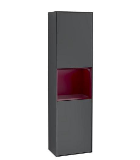 Пенал Villeroy & Boch Finion 41,8x151,6х27 см петлі зліва з підсвічуванням МДФ темно-синій матовий лак/півон матовий лак G470HBHG