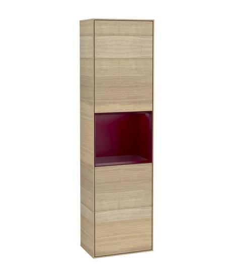 Пенал Villeroy & Boch Finion 41,8x151,6х27 см петлі праворуч з підсвічуванням ДСП шпон дуба/півон матовий лак G470HBPC