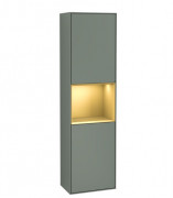 Пенал Villeroy & Boch Finion 41,8x151,6х27 см петлі праворуч з підсвічуванням МДФ оливковий матовий лак/золотий матовий лак G470HFGM