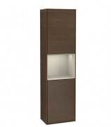 Пенал Villeroy & Boch Finion 41,8x151,6х27 см петлі праворуч з підсвічуванням ДСП шпон волоського горіха/пісок матовий лак G470HHGN