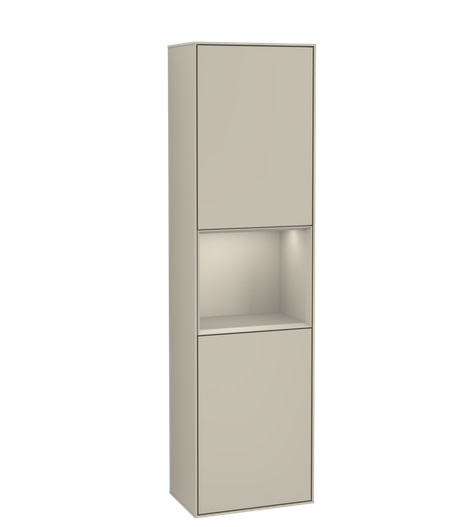 Пенал Villeroy & Boch Finion 41,8x151,6х27 см петли справа с подсветкой МДФ песок матовый лак G470HHHH