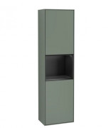 Пенал Villeroy & Boch Finion 41,8x151,6х27 см петлі праворуч із підсвічуванням МДФ оливковий матовий лак/чорний матовий лак G470PDGM