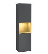 Пенал Villeroy & Boch Finion 41,8x151,6х27 см петлі праворуч із підсвічуванням МДФ темно-синій матовий лак/золотий матовий лак G470HFHG