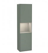 Пенал Villeroy & Boch Finion 41,8x151,6х27 см петлі праворуч з підсвічуванням МДФ оливковий матовий лак/пісок матовий лак G470HHGM