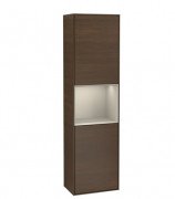 Пенал Villeroy & Boch Finion 41,8x151,6х27 см петлі праворуч з підсвічуванням ДСП шпон волоського горіха/пісок матовий лак G470HHGN