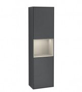 Пенал Villeroy & Boch Finion 41,8x151,6х27 см петлі з підсвічуванням МДФ темно-синій матовий лак/пісок матовий лак G470HHHG