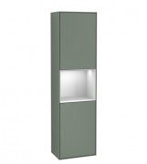 Пенал Villeroy & Boch Finion 41,8x151,6х27 см петли справа с подсветкой МДФ оливковый матовый лак/белый матовый лак G470MTGM