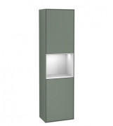 Пенал Villeroy & Boch Finion 41,8x151,6х27 см петлі праворуч з підсвічуванням МДФ оливковий матовий лак/білий матовий лак G470MTGM