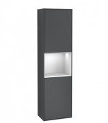 Пенал Villeroy & Boch Finion 41,8x151,6х27 см петлі з підсвічуванням МДФ темно-синій матовий лак/білий матовий лак G470MTHG