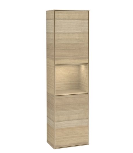 Пенал Villeroy & Boch Finion 41,8 x151, 6х27 см петлі праворуч з підсвічуванням ДСП шпон дуба G470PCPC