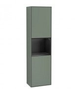 Пенал Villeroy & Boch Finion 41,8x151,6х27 см петлі праворуч із підсвічуванням МДФ оливковий матовий лак/чорний матовий лак G470PDGM