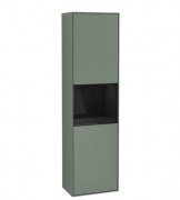 Пенал Villeroy & Boch Finion 41,8x151,6х27 см петлі праворуч з підсвічуванням МДФ матовий оливковий лак/глянцевий чорний лак G470PHGM