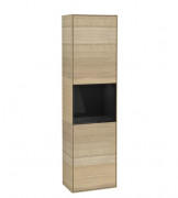 Пенал Villeroy & Boch Finion 41,8x151,6х27 см петлі праворуч із підсвічуванням ДСП шпон дуба/глянцевий чорний лак G470PHPC