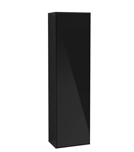 Пенал Villeroy & Boch Finion 41,8x151,6х27 см петлі зліва з підсвічуванням МДФ глянсовий чорний лак G48000PH