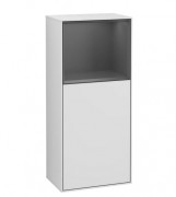 Шкафчик для ванной Villeroy & Boch Finion 41,8х93,6х27 см петли слева с подсветкой МДФ белый матовый лак/антрацит матовый лак F500GKMT