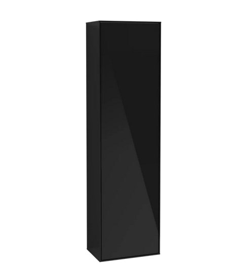 Пенал Villeroy & Boch Finion 41,8x151,6х27 см петлі праворуч із підсвічуванням МДФ глянсовий чорний лак G49000PH