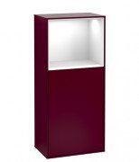 Шкафчик для ванной Villeroy & Boch Finion 41,8х93,6х27 см петли слева с подсветкой МДФ пион матовый лак/глянцевый белый лак F500GFHB