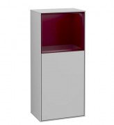 Шкафчик для ванной Villeroy & Boch Finion 41,8х93,6х27 см петли слева с подсветкой МДФ светло-серый матовый лак/пион матовый лак F500HBGJ