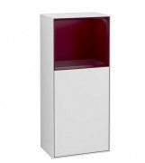 Шкафчик для ванной Villeroy & Boch Finion 41,8х93,6х27 см петли слева с подсветкой МДФ белый матовый лак/пион матовый лак F500HBMT