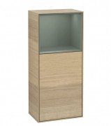Шкафчик для ванной Villeroy & Boch Finion 41,8х93,6х27 см петли слева с подсветкой ДСП шпон дуба/оливковый матовый лак F500GMPC