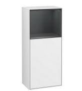 Шафка для ванної Villeroy & Boch Finion 41,8 х93, 6х27 см петлі зліва з підсвічуванням МДФ глянсовий білий лак/темно-синій матовий лак F500HGGF