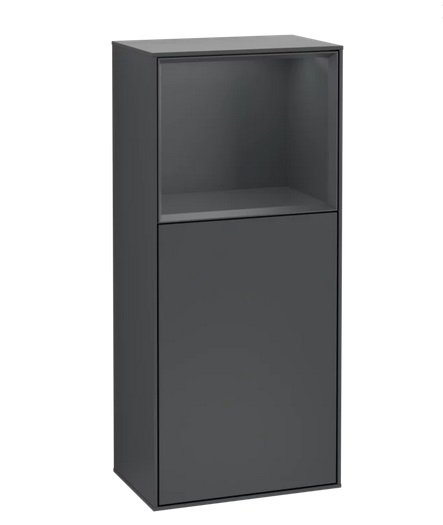 Шафка для ванної Villeroy & Boch Finion 41,8х93,6х27 см петлі зліва з підсвічуванням МДФ темно-синій матовий лак F500HGHG